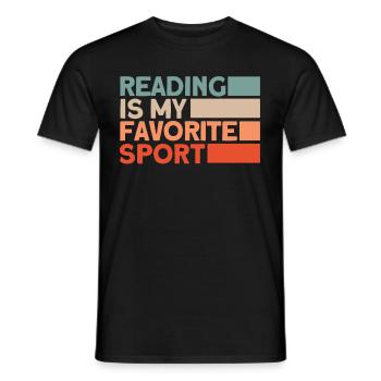 Livre de lecture livre livre cadeau lecture de livres - T-shirt homme - noir - Devant - AI Model Male 178 light (178cm)
