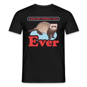 Ferret Dad Owner Ferret Gift - Men's T-Shirt - black - Front - AI Model Male 178 light (178cm)