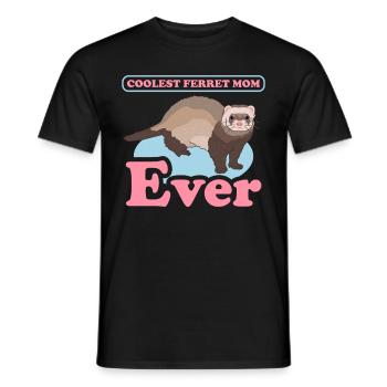 Frettchen Mom Besitzer Frettchen Geschenk - Männer T-Shirt - Schwarz - Vorne - AI Model Male 178 light (178cm)