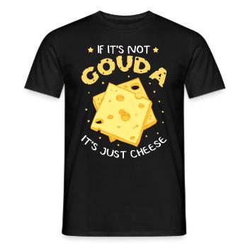 Gouda fromage | Fromages amateurs de fromages cadeau - T-shirt homme - noir - Devant - AI Model Male 178 light (178cm)