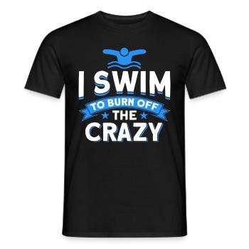 Nageur cadeau nageur disant natation - T-shirt homme - noir - Devant - AI Model Male 178 light (178cm)