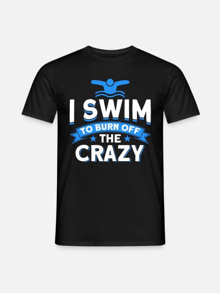 Pływak prezent Pływanie Pływanie - T-shirt męski - czarny