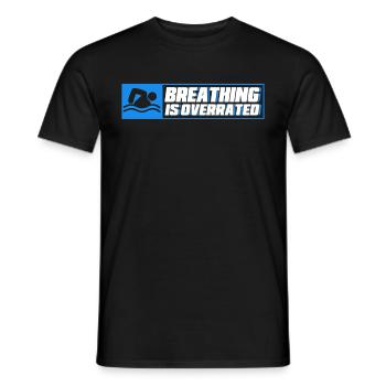 Nageur cadeau nageur disant natation - T-shirt homme - noir - Devant - AI Model Male 178 light (178cm)