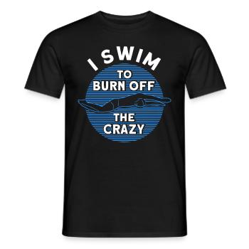 Nageur cadeau nageur disant natation - T-shirt homme - noir - Devant - AI Model Male 178 light (178cm)