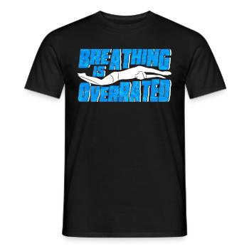 Nageur cadeau nageur disant natation - T-shirt homme - noir - Devant - AI Model Male 178 light (178cm)