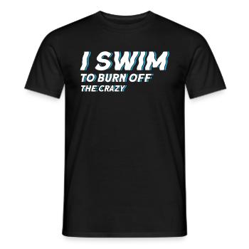 Nageur cadeau nageur disant natation - T-shirt homme - noir - Devant - AI Model Male 178 light (178cm)