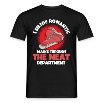 Fleischliebhaber Spruch Lustiges BBQ Fleisch Steak - Männer T-Shirt - Schwarz - Vorne - AI Model Male 178 light (178cm)