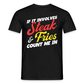 Fleischliebhaber Spruch Lustiges BBQ Fleisch Steak - Männer T-Shirt - Schwarz - Vorne - AI Model Male 178 light (178cm)