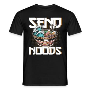 Ramen Nudel Liebhaber Essstäbchen Japanische Nudel - Männer T-Shirt - Schwarz - Vorne - AI Model Male 178 light (178cm)