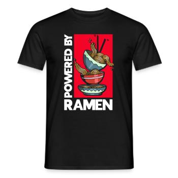 Ramen Nudel Liebhaber Essstäbchen Japanische Nudel - Männer T-Shirt - Schwarz - Vorne - AI Model Male 178 light (178cm)