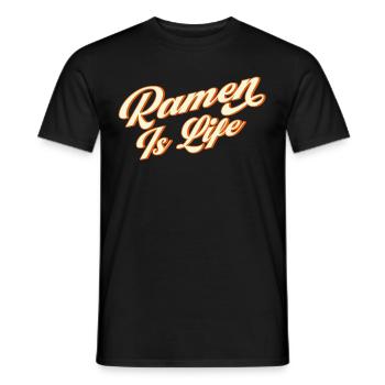 Ramen Nudel Liebhaber Essstäbchen Japanische Nudel - Männer T-Shirt - Schwarz - Vorne - AI Model Male 178 light (178cm)