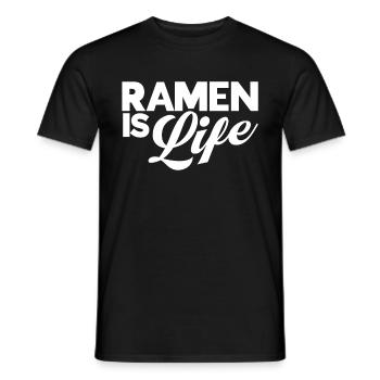 Ramen Nudel Liebhaber Essstäbchen Japanische Nudel - Männer T-Shirt - Schwarz - Vorne - AI Model Male 178 light (178cm)