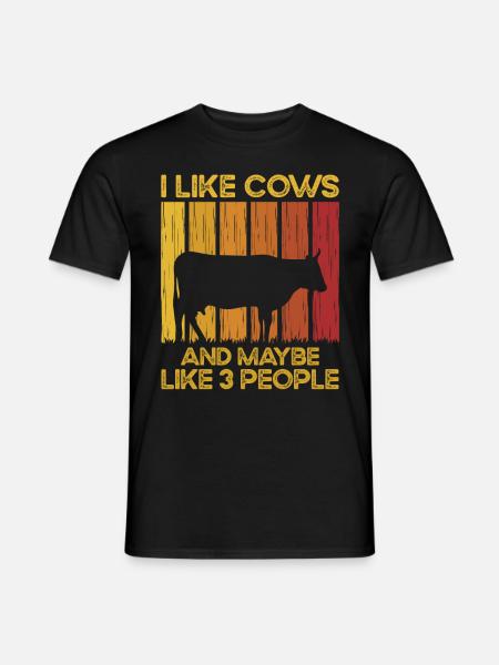 Kuh Bauer Geschenk Milchkuh Landwirtschaft Kuh - Mænd T-shirt - sort