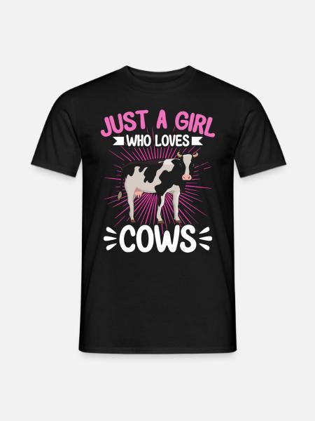 Kuh Bauer Geschenk Milchkuh Landwirtschaft Kuh - Mænd T-shirt - sort