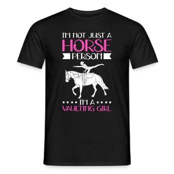 Voltige Sport équestre Sports équestres Cheval Cadeau - T-shirt homme - noir - Devant - AI Model Male 178 light (178cm)