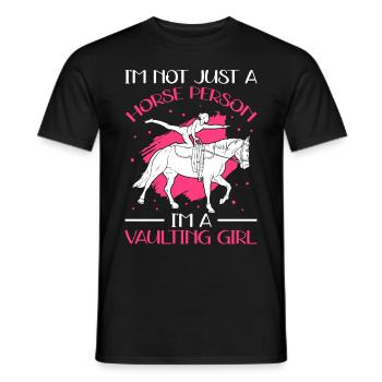 Vaulting Equestrian Sports Equestrian Sports Gift - Men's T-Shirt - black - Front - AI Model Male 178 light (178cm)