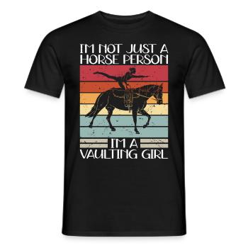 Vaulting Horses Equestrian Sport Equestrian Gift - Men's T-Shirt - black - Front - AI Model Male 178 light (178cm)