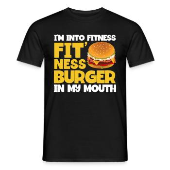Hamburger Cheesburger Fast Food Burger - Männer T-Shirt - Schwarz - Vorne - AI Model Male 178 light (178cm)