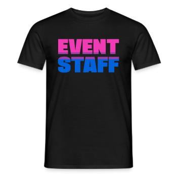 Event Staff Shirt Party Crew Uniform Pride Lgbt - Men's T-Shirt - black - Front - AI Model Male 178 light (178cm)