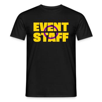 Event Staff Shirt Party Crew Uniform Pride Lgbt - Men's T-Shirt - black - Front - AI Model Male 178 light (178cm)