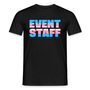 Event Staff Shirt Party Crew Uniform Pride Lgbt - Men's T-Shirt - black - Front - AI Model Male 178 light (178cm)