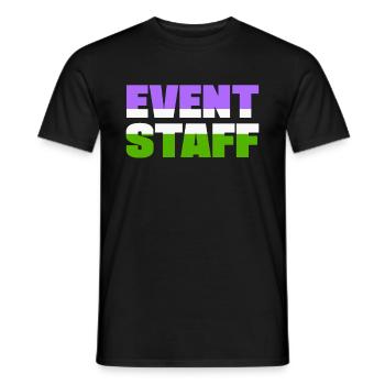 Event Staff Shirt Party Crew Uniform Pride Lgbt - Men's T-Shirt - black - Front - AI Model Male 178 light (178cm)