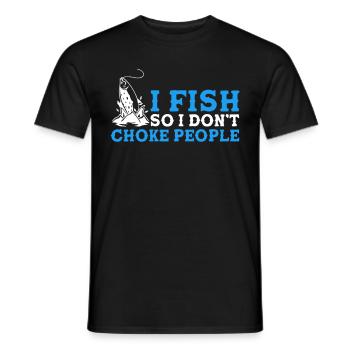 Cadeau de pêche Pêche Pêcheur Drôle De Pêcheur - T-shirt homme - noir - Devant - AI Model Male 178 light (178cm)