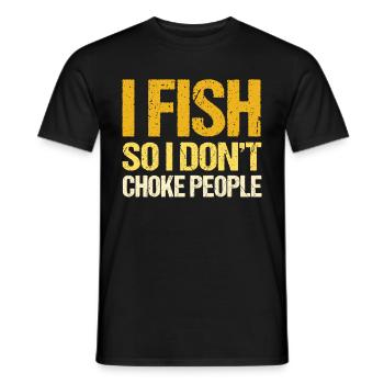 Cadeau de pêche Pêche Pêcheur Drôle De Pêcheur - T-shirt homme - noir - Devant - AI Model Male 178 light (178cm)