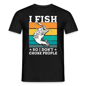 Cadeau de pêche Pêche Pêcheur Drôle De Pêcheur - T-shirt homme - noir - Devant - AI Model Male 178 light (178cm)