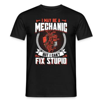 Cadeau de garage mécanique pour mécanicien - T-shirt homme - noir - Devant - AI Model Male 178 light (178cm)