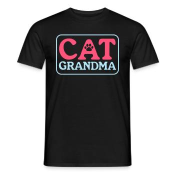 Chats Grand-mère Chat Mama Chat Propriétaire Cadeau - T-shirt homme - noir - Devant - AI Model Male 178 light (178cm)