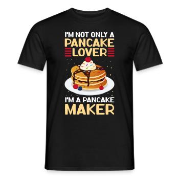 Pancakes Pancake Pancake Gift - Men's T-Shirt - black - Front - AI Model Male 178 light (178cm)