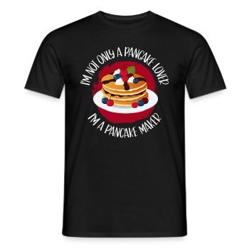Pancakes | Pancake Pancake Gift - Men's T-Shirt - black - Front - AI Model Male 178 light (178cm)