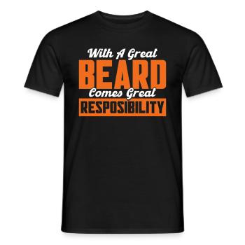 Beards Saying Funny Beard Gift Beard - Men's T-Shirt - black - Front - AI Model Male 178 light (178cm)