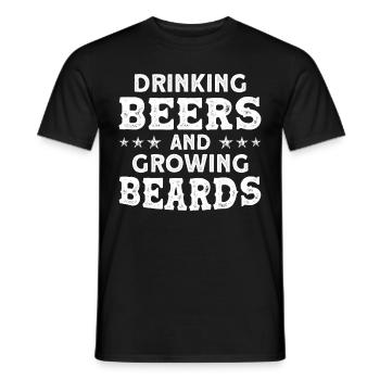 Beards Saying Funny Beard Gift Beard - Men's T-Shirt - black - Front - AI Model Male 178 light (178cm)