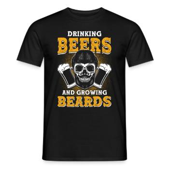 Beards Saying Funny Beard Gift Beard - Men's T-Shirt - black - Front - AI Model Male 178 light (178cm)