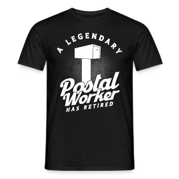Postbote Briefträger Paketzusteller Job Postbote - Männer T-Shirt - Schwarz - Vorne - AI Model Male 178 light (178cm)