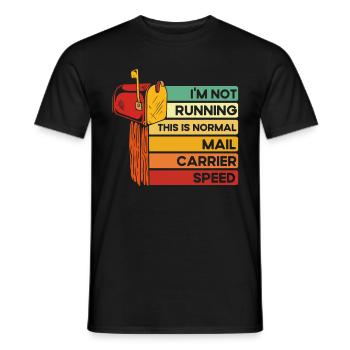Postbote Briefträger Paketzusteller Job Postbote - Männer T-Shirt - Schwarz - Vorne - AI Model Male 178 light (178cm)