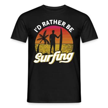Surf Sport Planche de surf Ocean Sunshine Surfer - T-shirt homme - noir - Devant - AI Model Male 178 light (178cm)