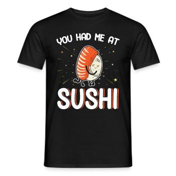 Sushi Geschenk Reis Süß Sushi - Männer T-Shirt - Schwarz - Vorne - AI Model Male 178 light (178cm)
