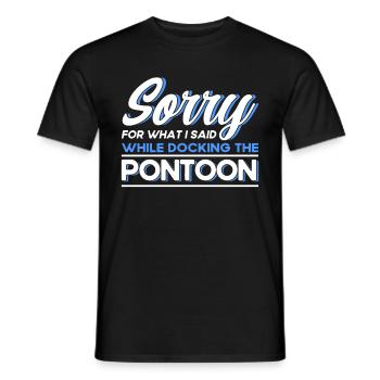 Pontoon Boat Gift Captain Boots Pontoon - Men's T-Shirt - black - Front - AI Model Male 178 light (178cm)