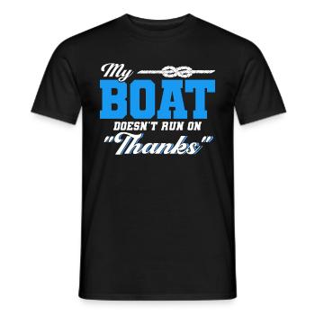 Pontoon Boat Gift Captain Boots Pontoon - Men's T-Shirt - black - Front - AI Model Male 178 light (178cm)