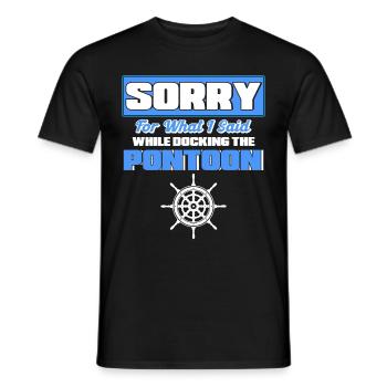 Pontoon Boat Gift Captain Boots Pontoon - Men's T-Shirt - black - Front - AI Model Male 178 light (178cm)