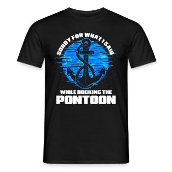 Pontoon Boat Gift Captain Boots Pontoon - Men's T-Shirt - black - Front - AI Model Male 178 light (178cm)