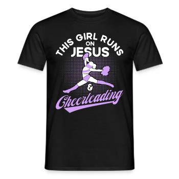 Cheerleading Cheerleader Cheering Team Cheer Coach - Men's T-Shirt - black - Front - AI Model Male 178 light (178cm)