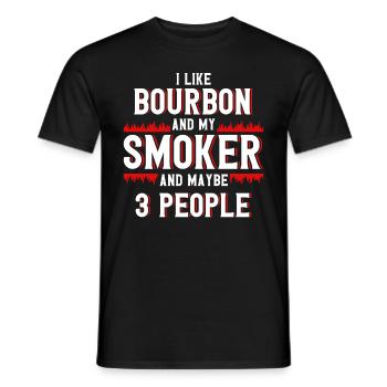 Bbq Grilling Meat Lover Grill Party Food Bbq - Men's T-Shirt - black - Front - AI Model Male 178 light (178cm)