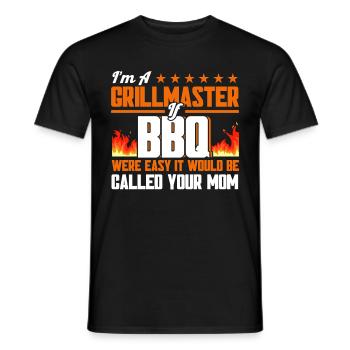 Bbq Grilling Meat Lover Grill Party Food Bbq - Men's T-Shirt - black - Front - AI Model Male 178 light (178cm)