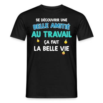Collègue Et Meilleure Copine La Belle Vie - T-shirt homme - noir - Devant - AI Model Male 178 light (178cm)