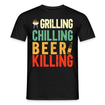 Bbq Grill Meat Lovers Grill Party Food Bbq - Men's T-Shirt - black - Front - AI Model Male 178 light (178cm)