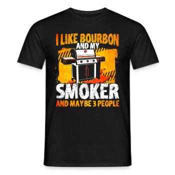 Bbq Grill Meat Lovers Grill Party Food Bbq - Men's T-Shirt - black - Front - AI Model Male 178 light (178cm)